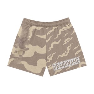 Premium 140 GSM Polyester <b>Mesh</b> Men Shorts Breathable Flame Print Black Blue Sublimation Custom Logo Sportswear men's shorts - Product Image 5