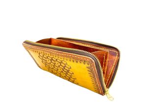 Portefeuille court en cuir élégant pour homme avec fermeture à pression, design artisanal, doublure en nylon bloquant les RFID - Product Image 2