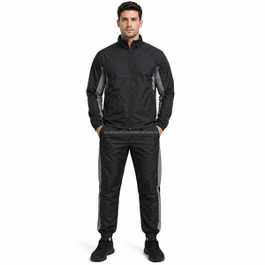 Wholesale OEM Men's <b>Nylon</b> Windbreaker Tracksuit Set Custom Zip Jacket <b>Track</b> <b>Pants</b> Sportswear Running Training Outdoor <b>Track</b> Suit - Product Image 1
