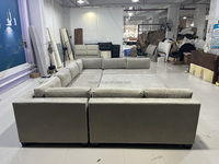 Meubles de salle multimédia et de cinéma maison, sièges de cinéma maison de luxe, canapé modulaire sectionnel en tissu, grand canapé pour villa