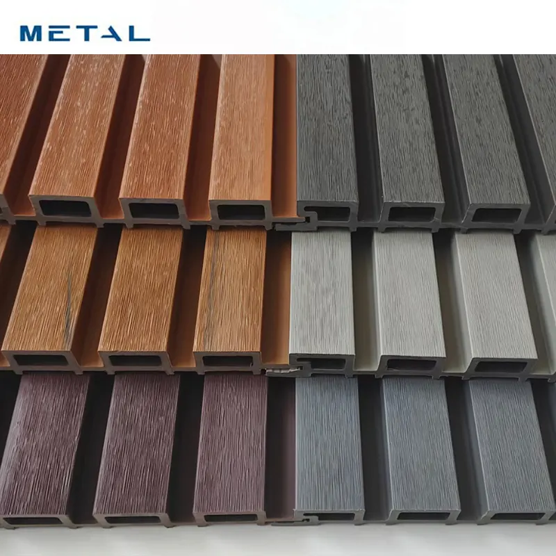 METALX Houses outside wpc Wall cladding Cover wood plastic composite 3D wood grain panel for exterior wall