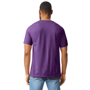 เสื้อยืดผู้ชาย CVC สีม่วง พรีเมียม ผ้าคอตตอนผสม แขนสั้น ระบายอากาศได้ดี น้ำหนักเบา สวมใส่สบาย เสื้อเปล่าไม่มีลาย - Product Image 2