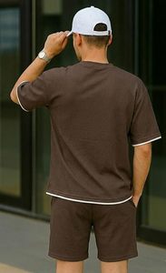 Casual Men's <b>Pyjama</b> Set Regular Fit Stylish Round Neck T-Shirt and Shorts CasualWear Night <b>Suit</b> Wear Set for Man - Product Image 3