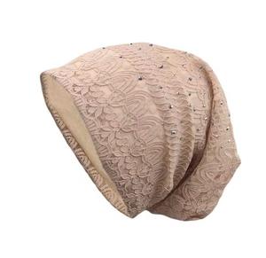 Elegante Gorro de Encaje Unisex Ajustable 100% Acrílico para Uso Casual en Rosa, Marrón, Negro y Beige 56-58CM - Product Image 5