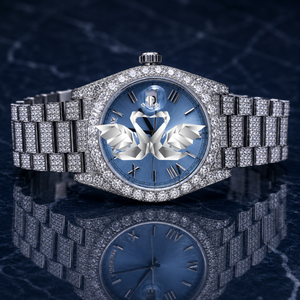 Premium Luxury Moissanite Diamond Bracelet Watch Men Full Stone Setting Watch - Product Image 1