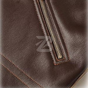 Veste de moto en cuir véritable personnalisée pour hommes, coupe-vent, imperméable, design réversible, fermeture éclair, service OEM - Product Image 6