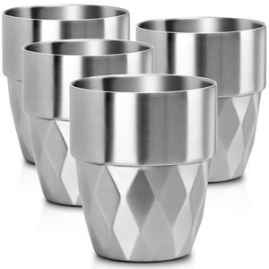 Stainless Steel Drinking <b>Cup</b> Reusable Metal Tumbler Glass for Water Tea Coffee Juice Home Office Travel - Product Image 5