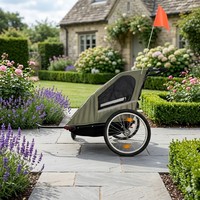 Remorque de vélo 3 en 1 TC-2024S, design léger, cadre en aluminium, poussette, chariot, suspension indépendante, siège individuel pour bébé