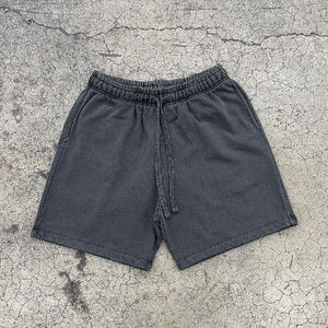 Shorts en molleton personnalisés effet délavé vintage, 350 g/m², en coton French Terry, avec cordon de serrage et poches latérales, pour l'été - Product Image 2