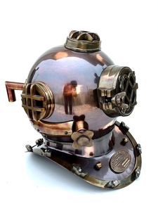 Casque de plongée profonde, casque de plongée maritime, noir, style antique, réplique du casque de plongée de la marine américaine, casque de plongée vintage, casque de plongée sous-marine - Product Image 4