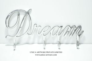 High Quality Dream Word <b>Wall</b> <b>Hook</b> Decorative Aluminum <b>Key</b> Holder for Entryway & Bedroom Available for Bulk Quantity - Product Image 2