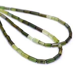 Turmalina AAA+ de 6mm-10mm, facetada, en forma de tubo, briolette, turmalina natural multicolor, piedra preciosa, cilindro, cuentas elegantes para joyería. - Product Image 1