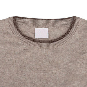 เสื้อสเวตเตอร์คอกลมสีพื้นสำหรับผู้ชาย แขนยาว ถักจากอะคริลิก เหมาะสำหรับใส่ในฤดูใบไม้ร่วง - Product Image 2