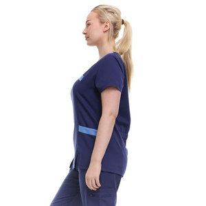 High Quality Women's Medical Scrubs Set Professional Nursing Uniform V-Neck Hospital Clinical Wear Dental Clinic Workwear Suit - Product Image 3