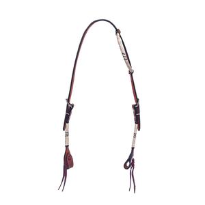 Cabezada de cuero occidental hecha a mano con trenzado de cuero crudo, accesorios para caballos - Product Image 1