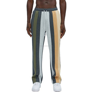 กางเกงสตรีทแวร์แนววินเทจของผู้ชายมาใหม่กางเกงวิ่งผ้าฝ้ายทรงตรงเข้ารูป100% กางเกงวิ่งปรับแต่งได้หลายแบบ - Product Image 1