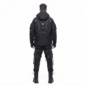 Ensemble veste tactique et pantalon cargo pour homme 2024, style techwear, streetwear urbain, cyberpunk, multi-poches, imperméable, vêtements utilitaires d'extérieur - Product Image 3