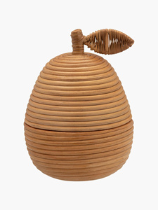 Cesta de mimbre vintage con forma de pera para niños, con tapa, cesta decorativa con forma de fruta, cesta de almacenamiento de juguetes para la habitación de los niños, decoración del hogar - Product Image 4
