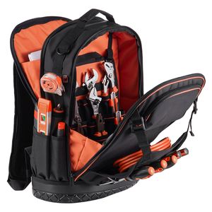 Bolsa de Trabajo Resistente para Electricistas, Mochila para Herramientas con 65 Bolsillos, Base Moldeada y Compartimento para Portátil - Product Image 6