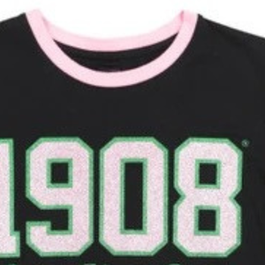   Camiseta Negra de Manga Larga 1908 para Mujer, Cuello Redondo, Diseño Gráfico, Estilo Universitario, Ropa Casual Urbana - Product Image 5