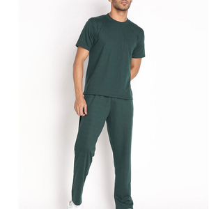 Ensemble de survêtement d'hiver pour homme en coton 100% respirant et épais, avec capuche, couleur unie, vêtements de sport décontractés, impression de logo personnalisée - Product Image 1