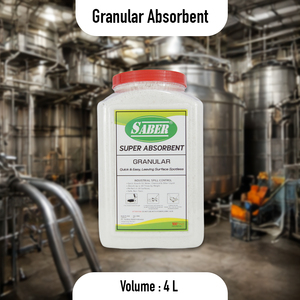 SABER SSAG-04 Granulés absorbants universels écologiques super absorbants de 4 litres pour les déversements industriels, silice pour l'huile, les produits chimiques et les liquides - Product Image 2