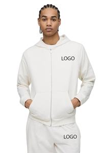 Venta al por mayor personalizado Regular fit básico ligero cremallera Sudadera con capucha y pierna recta Joggers conjunto de alta calidad Crop chándal con capucha - Product Image 2