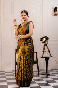 Elegante Saree de Seda Banarasi, Saree Nupcial Indio, Prenda Étnica de Lujo, Disponible en Grandes Cantidades a Precio de Mayoreo - Product Image 3