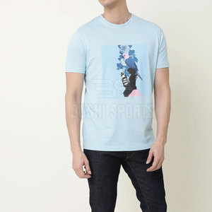T-shirt respirant avec service OEM, impression sérigraphique, dernier design pour hommes, t-shirt avec impression sérigraphique - Product Image 4