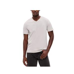 T-shirt pour homme à col en V, manches courtes, décontracté, basique, doux, respirant, léger, pour l'été, usage quotidien, fabricant OEM personnalisé - Product Image 3