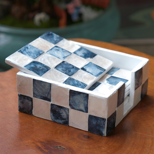 Handcrafted Checkered Capiz Shell inlay Square Drink Coasters for Coffee Table, <b>Kitchen</b> or Bar Wholesale Price from Vietnam - Product Image 3