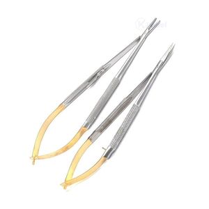 Premium Quality Rainbow Titanium Straight Fine Tip Precision Stainless Steel Rust Resistant Professional Beauty Eyebrow Scissors - Product Image 6