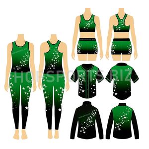 Sublimación de impresión personalizada al por mayor Niñas Ropa de práctica de porristas Sujetador y pantalones cortos personalizados Ropa de práctica de baile - Product Image 6