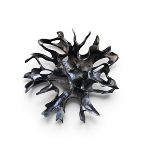 Escultura de pared hecha a mano en Indonesia con raíz de teca maciza, decoración de pared abstracta moderna de lujo para la decoración interior de la sala de estar. - Product Image 4