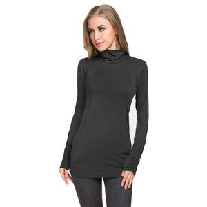 Camisetas de manga larga para mujer al por mayor, ajustadas, de cuello redondo, para primavera y otoño, camisetas básicas lisas - Product Image 2