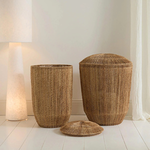 Natural Seagrass <b>Basket</b> Stylish Organizer <b>Basket</b> For Home <b>Storage</b> Handmade Woven <b>Basket</b> For Interior Decor - Product Image 2