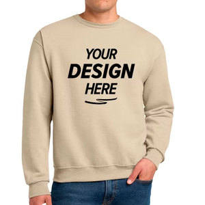 Sweat-shirt à col rond en molleton épais 360 GSM pour homme, avec logo brodé personnalisé, en tissu éponge de qualité supérieure, vierge, vente en gros en vrac - Product Image 4