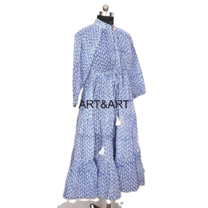 Vestido Romántico Hecho a Mano con Estampado Floral, Recto, Elegante, para Damas de Honor, Ropa de Boda, Algodón Lavable, Ligero, Antiestático - Product Image 5