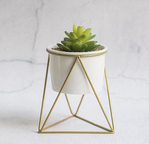 Juego de Soportes Modernos para Plantas de Metal Negro, para Interiores y Exteriores, Minimalistas, Porta Macetas Geométricos Altos, Elevados, de Alambre - Product Image 2