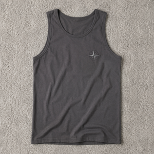 Débardeur de sport vintage délavé pour homme, vente en gros, logo personnalisé, tee-shirt musculaire vierge 100 % coton respirant à séchage rapide - Product Image 1