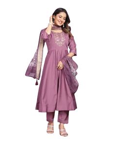 ชุดเสื้อผ้าอินเดียและปากีสถานพิมพ์ลายผ้าคอตตอนผ้าไหมจากนักออกแบบล่าสุด - Product Image 1