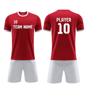 Maillot de football personnalisable de haute qualité, respirant, avec cordon de serrage, logo personnalisé, nom d'équipe, couleurs et tailles personnalisées, unisexe adulte, 100% coton - Product Image 3