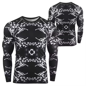 Professional Compression Breathable Anti-Bacterial Full Sleeve Rash Guard Polyester/Nylon Quick Dry Eco-Friendly Customized - Product Image 1