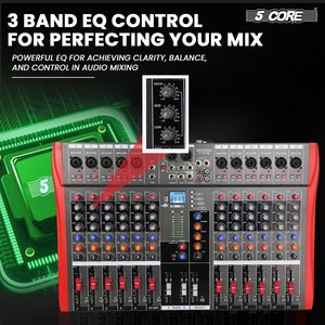 เครื่องเสียงคอนโซลดีเจ12แชนเนลแบบมืออาชีพเครื่องผสม PA อนาล็อกบลูทูธยูเอสบีอินเตอร์เฟซการบันทึกข้อมูลสำหรับคาราโอเกะเพลงพอดแคสต์-MX 12CH - Product Image 4