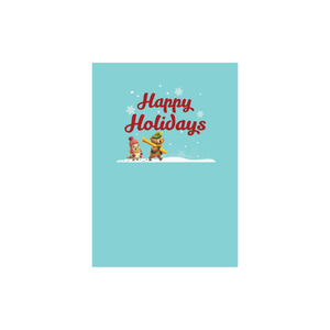 Tarjeta 3D Pop-up de Animales del Bosque en la Nieve de Invierno con Sobre, Tarjetas de Felicitación Navideñas Hechas a Mano de Papel - Product Image 6