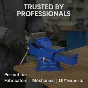 Étau d'établi réglable Eastman SG en fer avec base pivotante et fixe en acier pour la menuiserie, support OEM métrique - Product Image 4