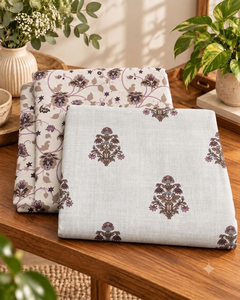 Jade Gems Co. Juego de Sábanas de 4 Piezas para Cama, de Microfibra Sarga Plegada, Relleno de Algodón Floral de 300 Hilos, Doble Grosor, Lavable a Máquina - Product Image 1