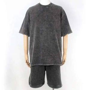 Ensemble 2 pièces d'été décontracté pour homme, style urbain, respirant, t-shirt à manches courtes et short en tissu tricoté polyester/coton - Product Image 5