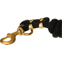 Longue corde de trelage en acier inoxydable pour chevaux, avec clip de fixation rapide pour halter, poignée souple, robuste et anti-emmêlement, pour l'écurie