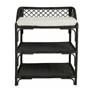 Table à langer en rotin noir de haute qualité, mobilier pour enfants, chambre de bébé, étagère tressée durable, prix d'usine, vente chaude, grossiste - Product Image 1